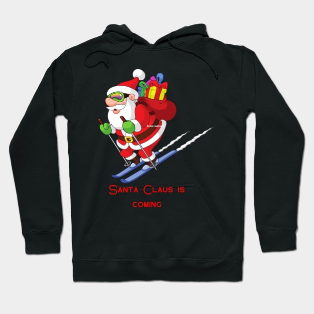 Santa Claus Is Coming,Love Christmas,Merry X Mas Hoodie by AnnaMartaFoley